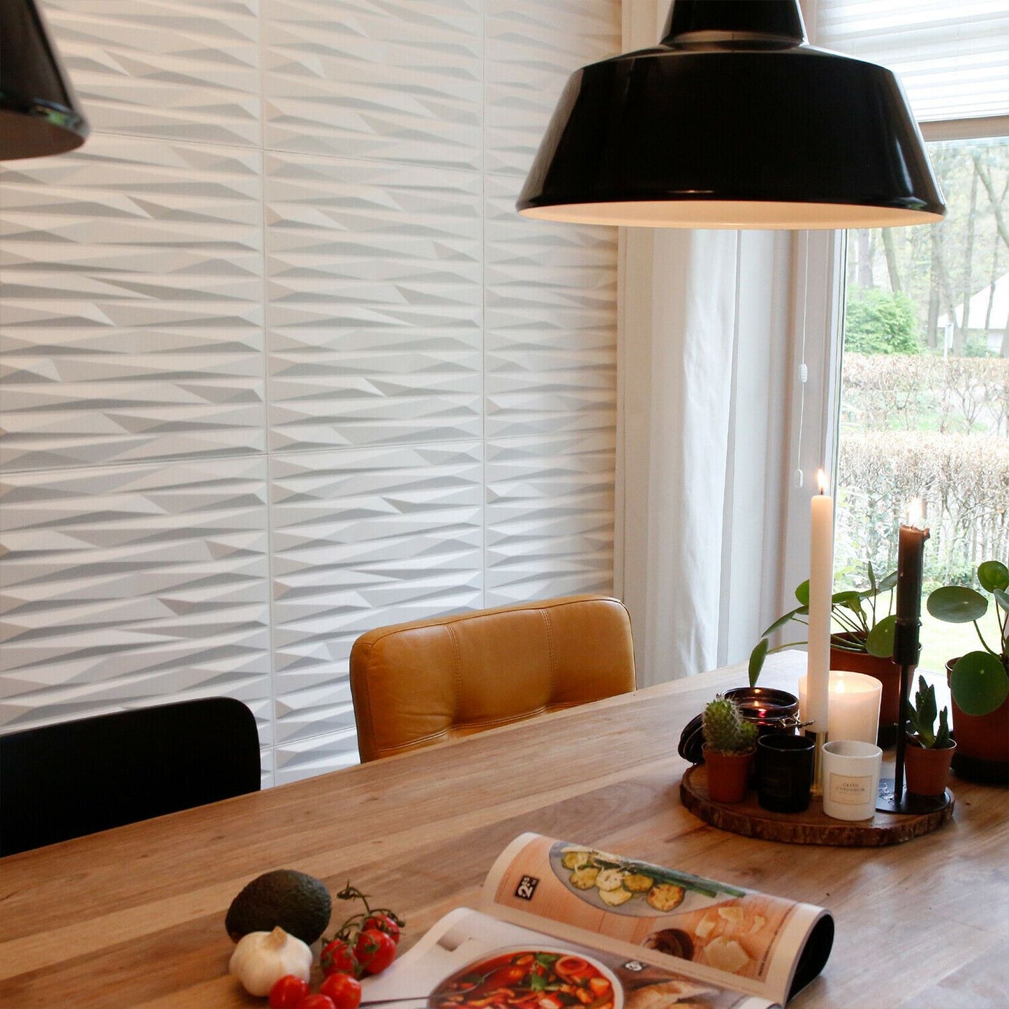 W3DP0017 - GA-WA24 Valeria Eco Friendly 3D Wall Panels Decorative Tiles - 50x50 cm - 12 Boards (for 3 sqm2)