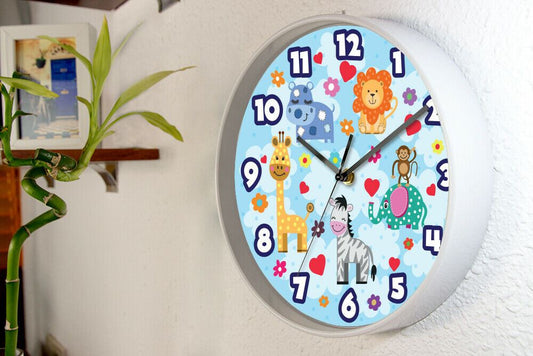 WC2078 - Happy Animals Children Clock - 25 cm / 9.8 in