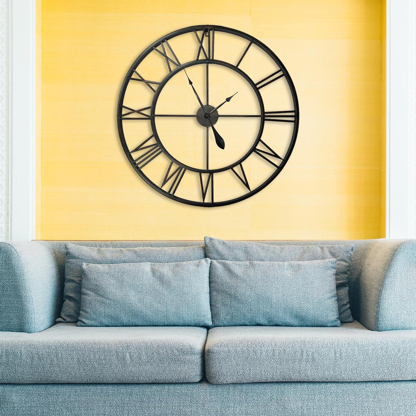 WC2136 - Giant Vintage Iron Clock - 97 cm / 38 in