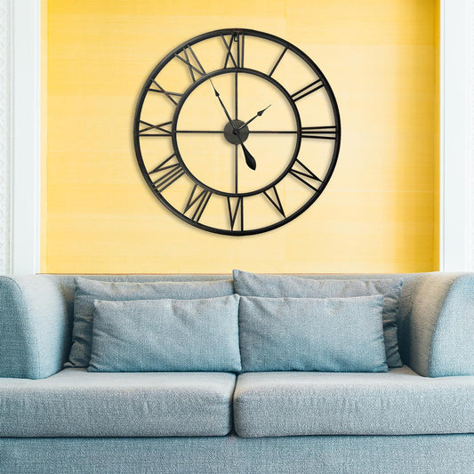 WC2136 - Giant Vintage Iron Clock - 97 cm / 38 in