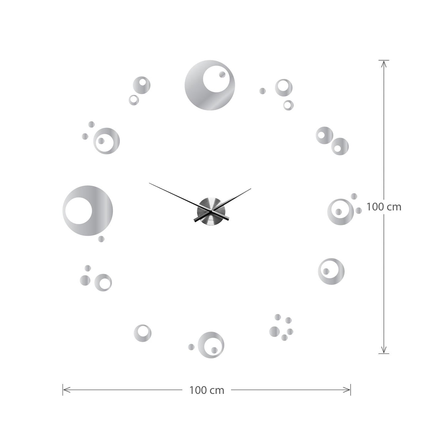 WC2116 - COM - WSM2054 + WC2051 - Circles Mirror Wall Clock