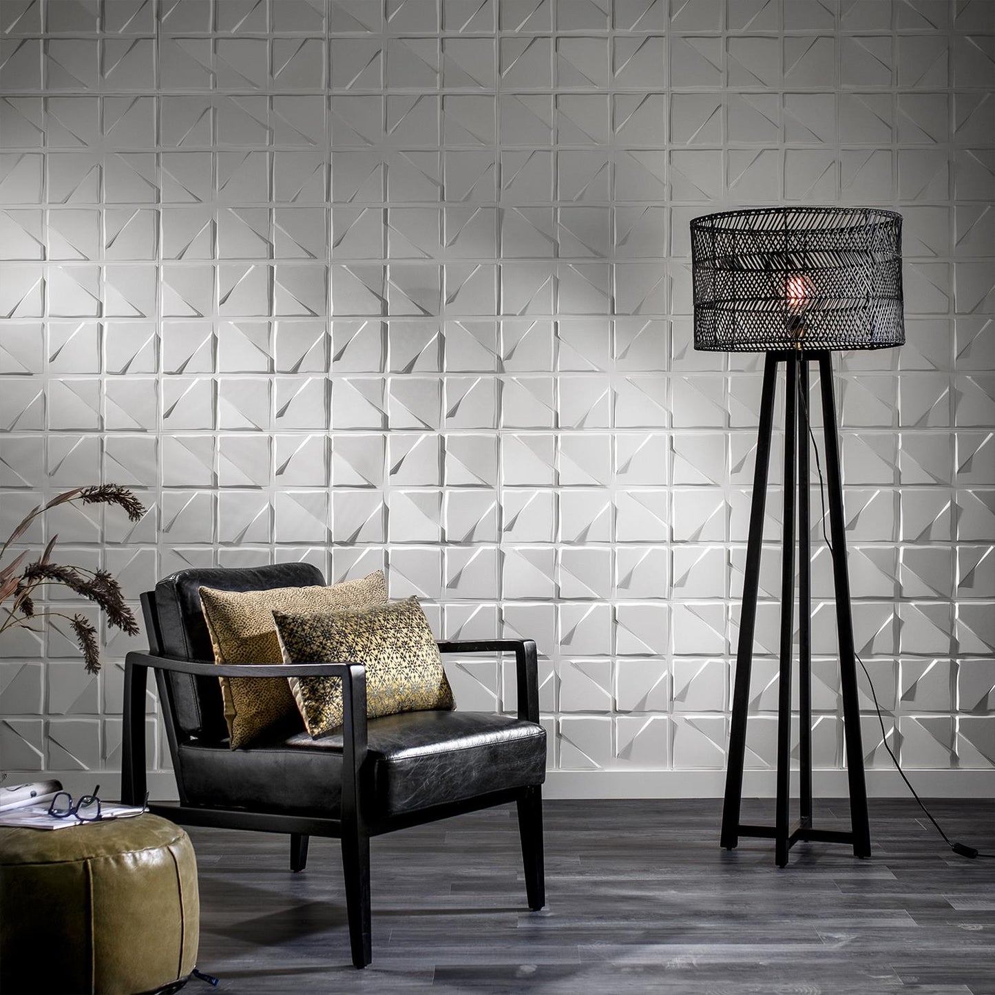 W3DPGAWA29 - Feline Eco Friendly 3D Wall Panels Decorative Tiles - 50x50 cm - 12 Boards (for 3 sqm2)