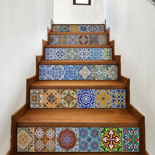 WFS003 - Vintage Spanish Tiles stairs stickers