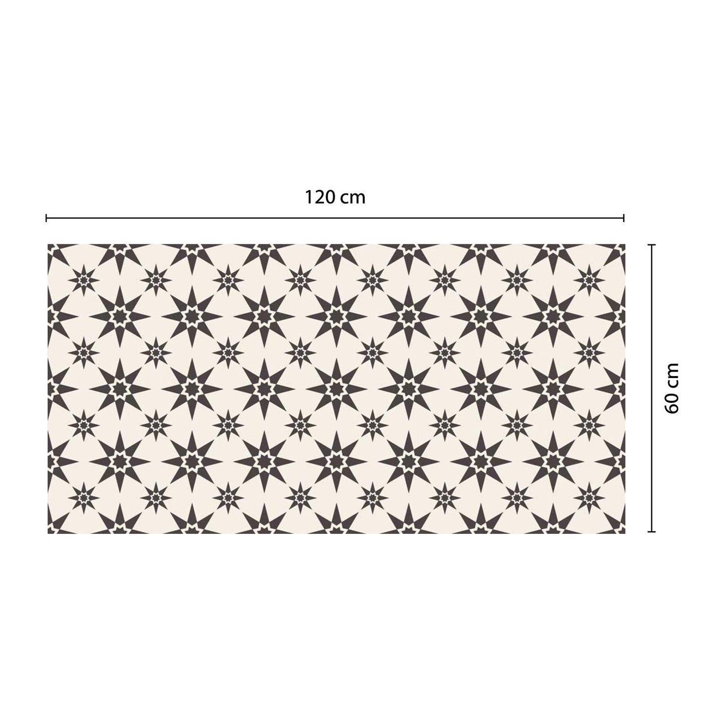 WFM6122 - Alabaster and Pebble Granada Heritage Tiles Rug Mat 120cm x 60 cm
