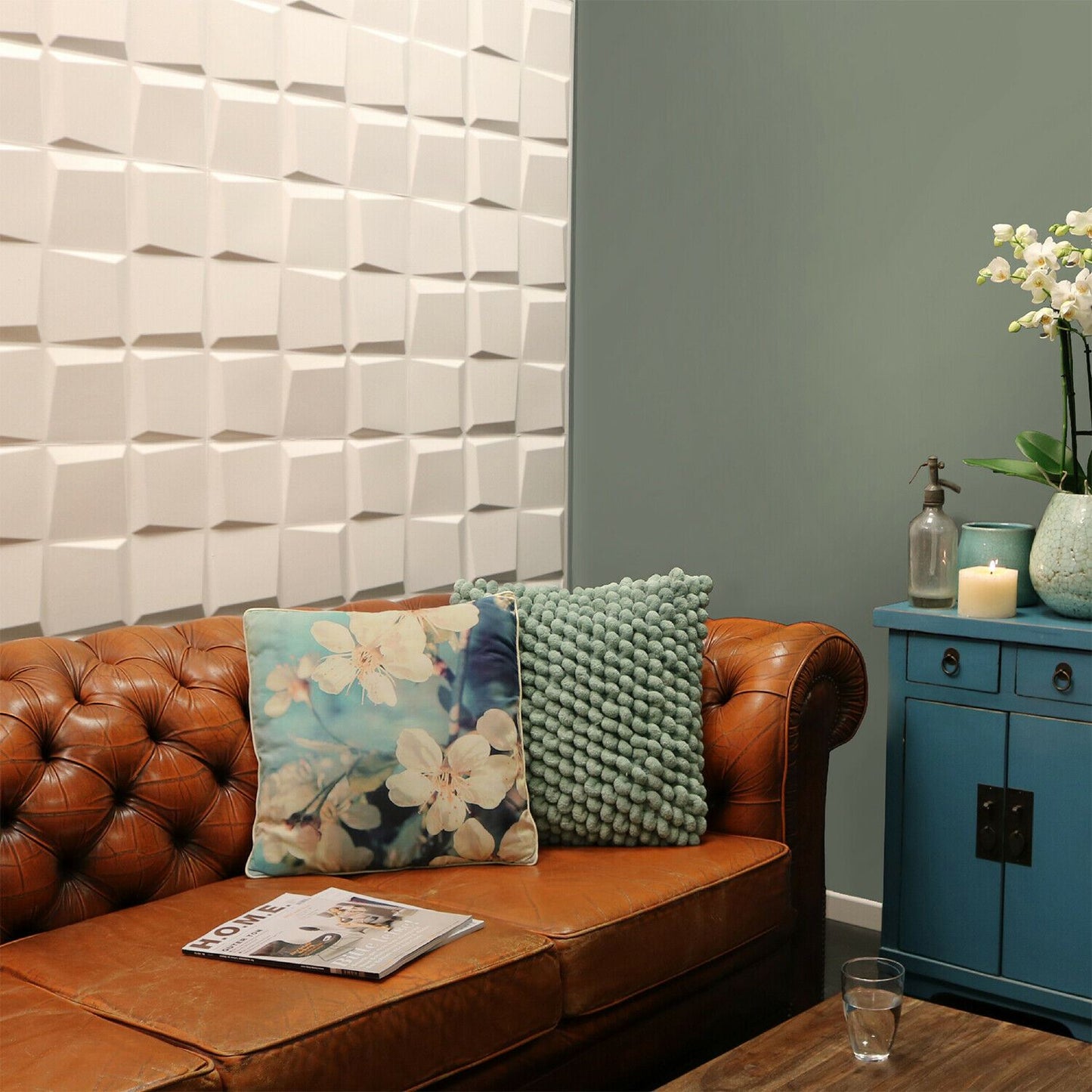 W3DP0014 - GA-WA21 Oberon Eco Friendly 3D Wall Panels Decorative Tiles - 50x50 cm - 12 Boards (for 3 sqm2)