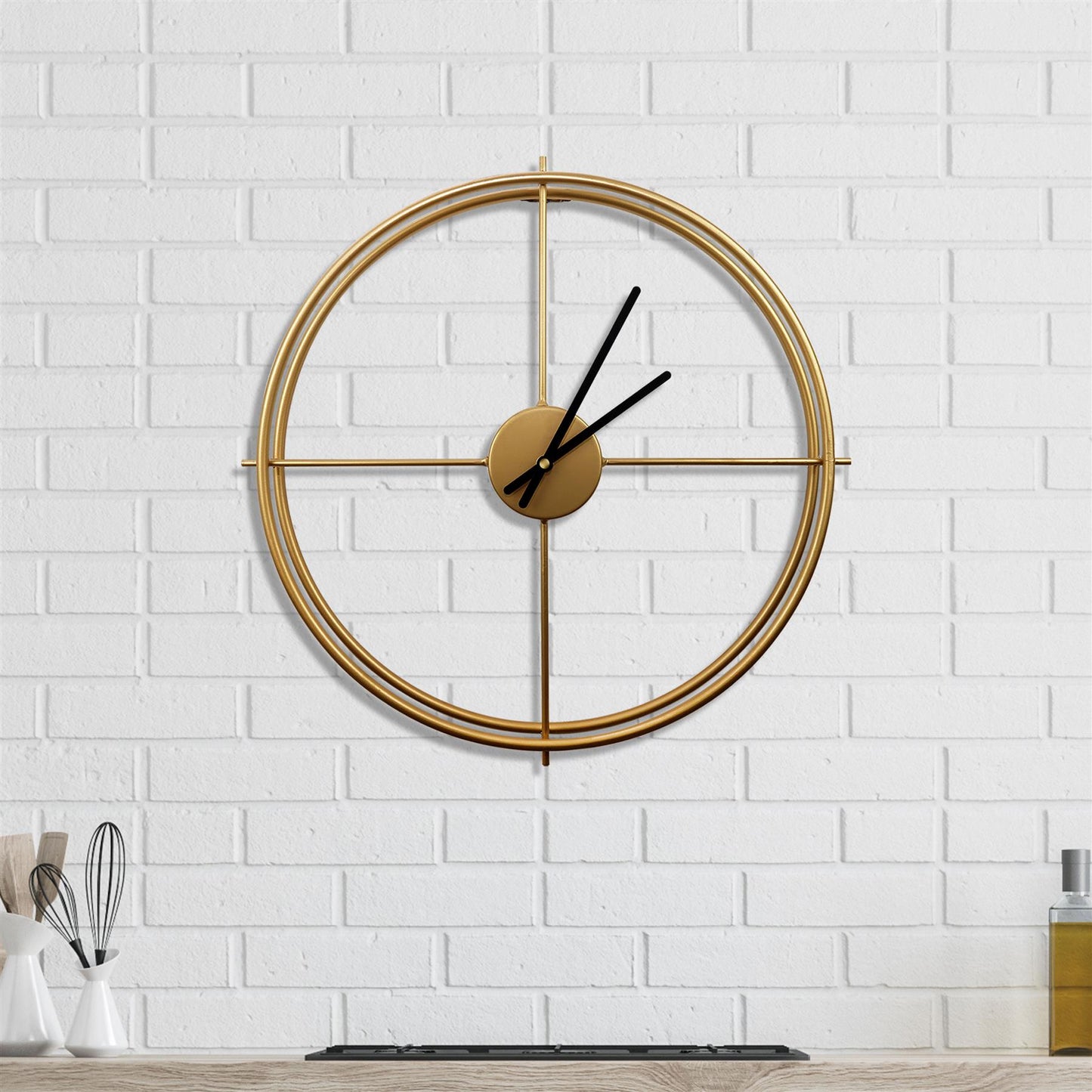 WC2137 - Gold Larry's Minimalist Iron Wall Clock - 50 cm / 19.7 in