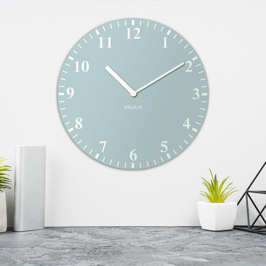 WC3014 - Duck Egg Blue Solid Colour Classic Silent Wall Clock - 30 cm / 11.8 in