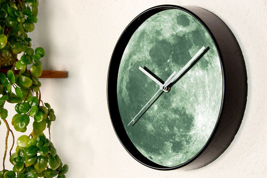 WC2091 - Glow in Dark Moon Wall Clock - 25 cm / 9.8 in
