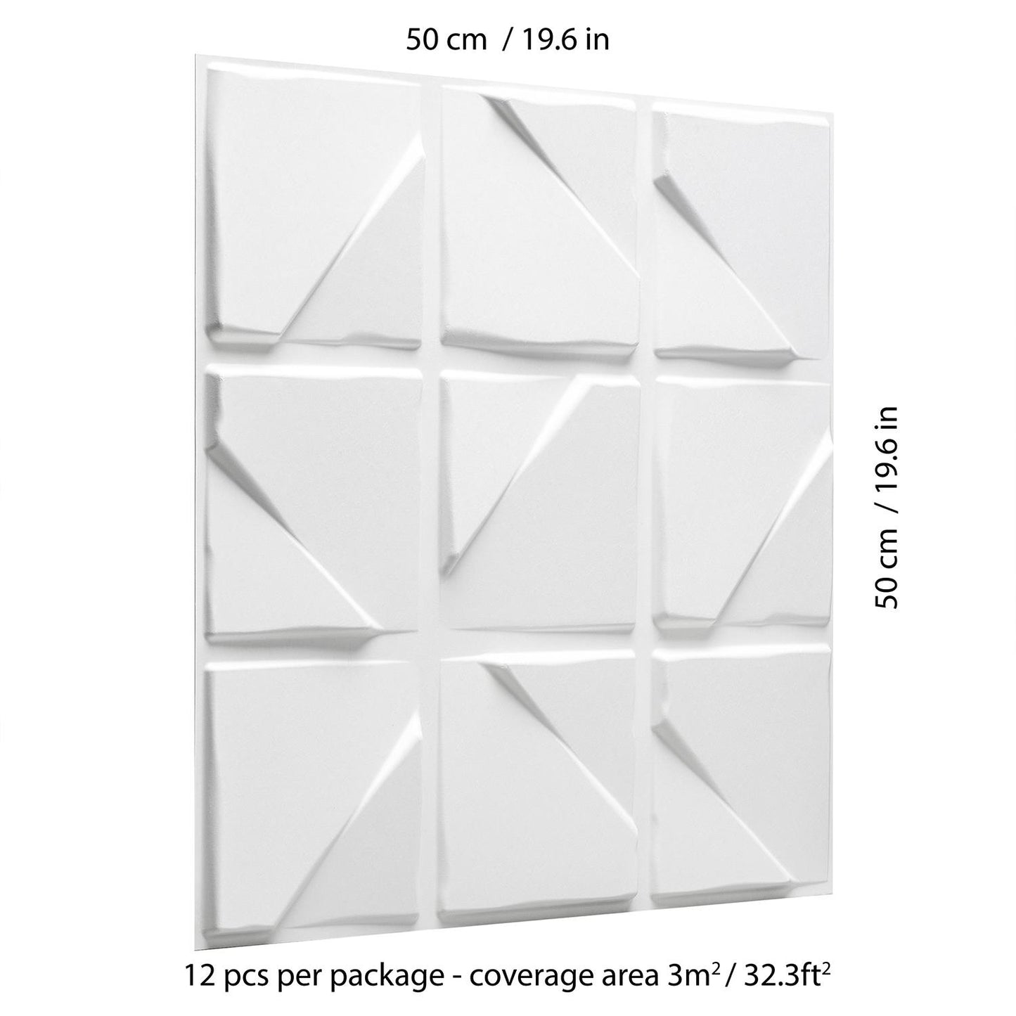 W3DPGAWA29 - Feline Eco Friendly 3D Wall Panels Decorative Tiles - 50x50 cm - 12 Boards (for 3 sqm2)