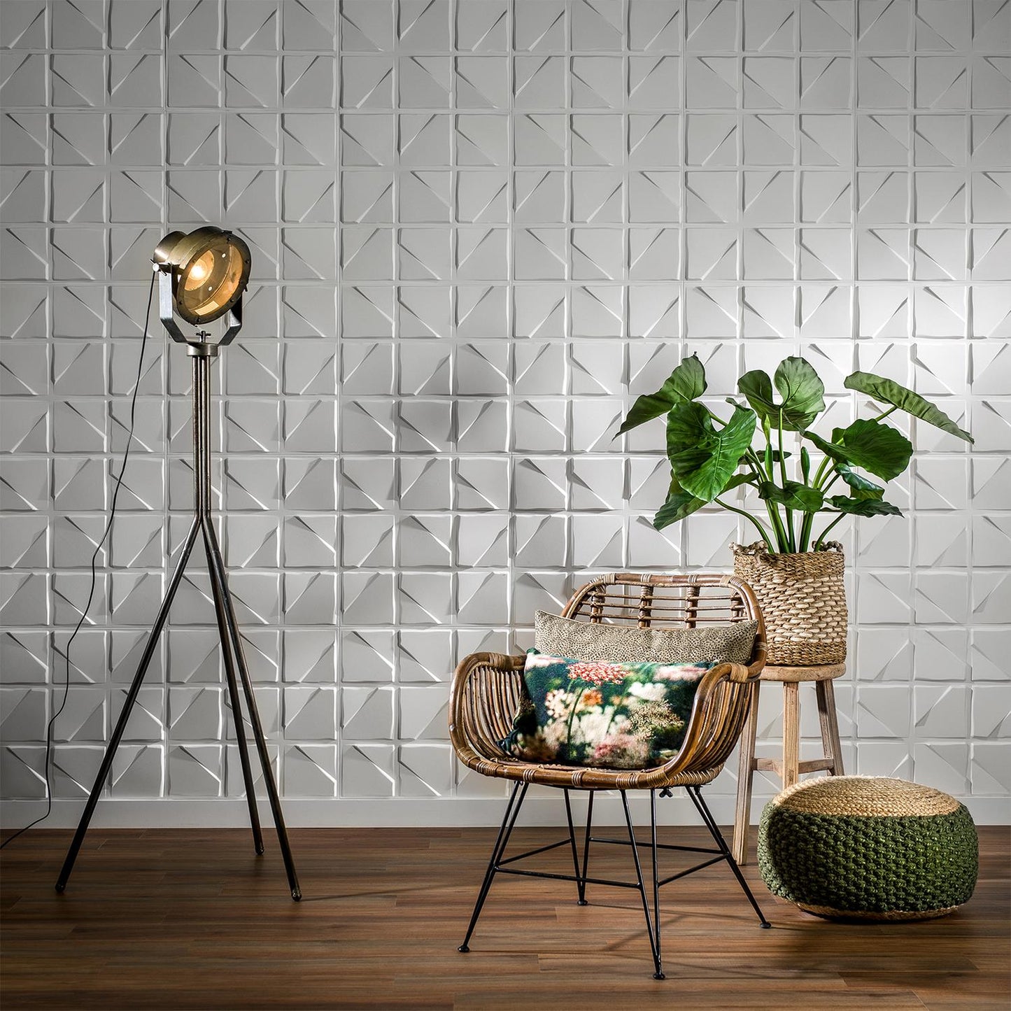 W3DPGAWA29 - Feline Eco Friendly 3D Wall Panels Decorative Tiles - 50x50 cm - 12 Boards (for 3 sqm2)