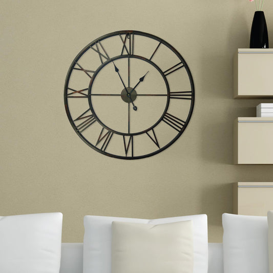 WC2147 - Vintage Rustic Roman Iron Wall Clock - 43 cm / 17 in