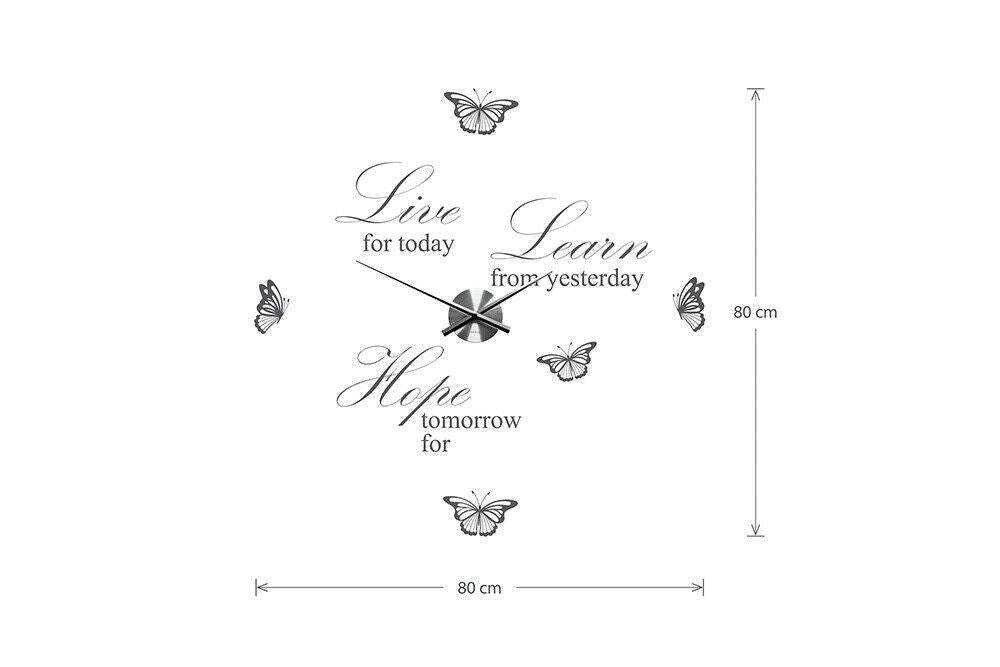 WC2105 - COM - WS3024G + WC2051 - Live Learn Hope Quote Wall Clock