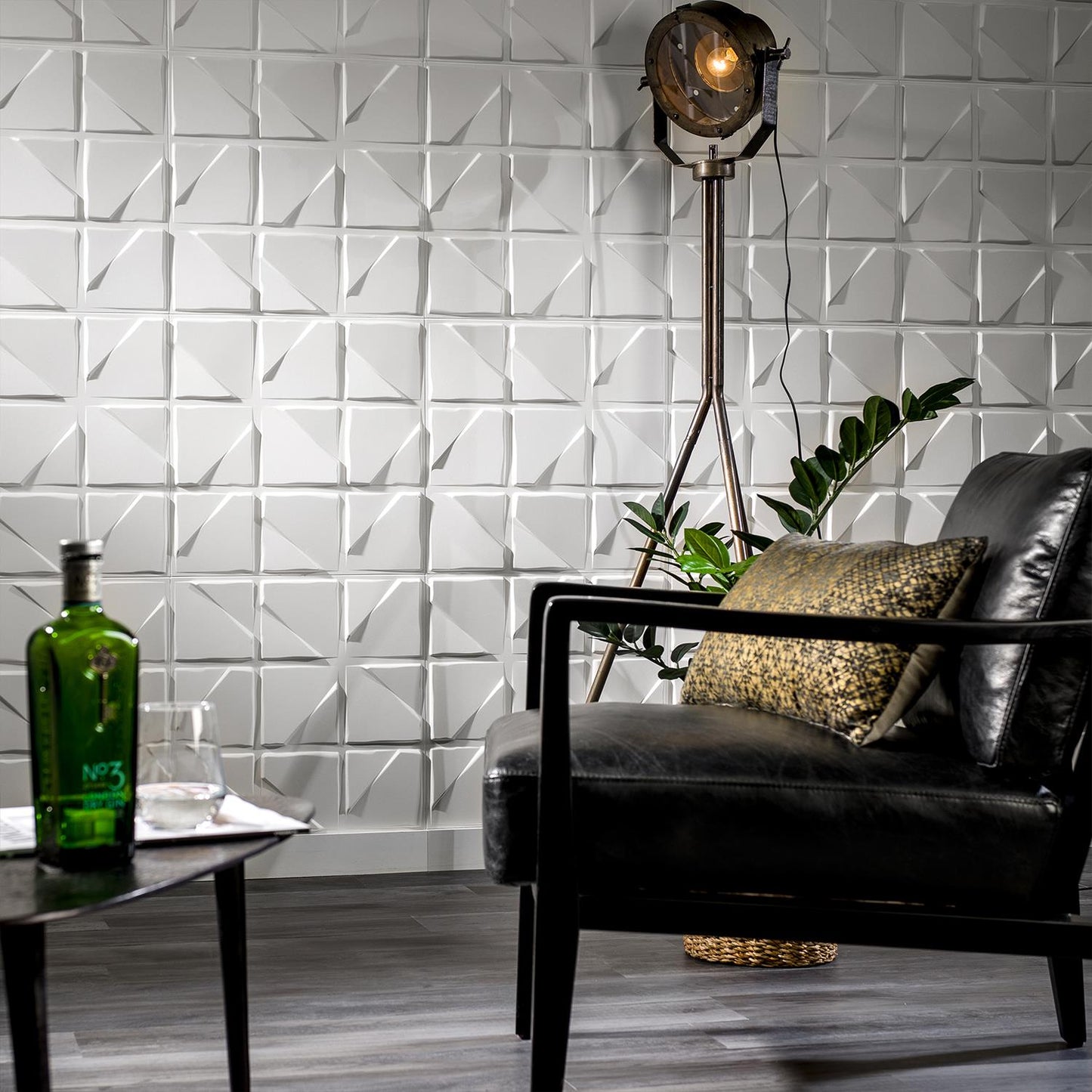 W3DPGAWA29 - Feline Eco Friendly 3D Wall Panels Decorative Tiles - 50x50 cm - 12 Boards (for 3 sqm2)
