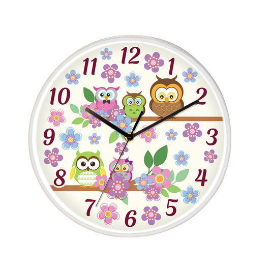 WC2081 - Curious Owls Children Clock - 25 cm / 9.8 in