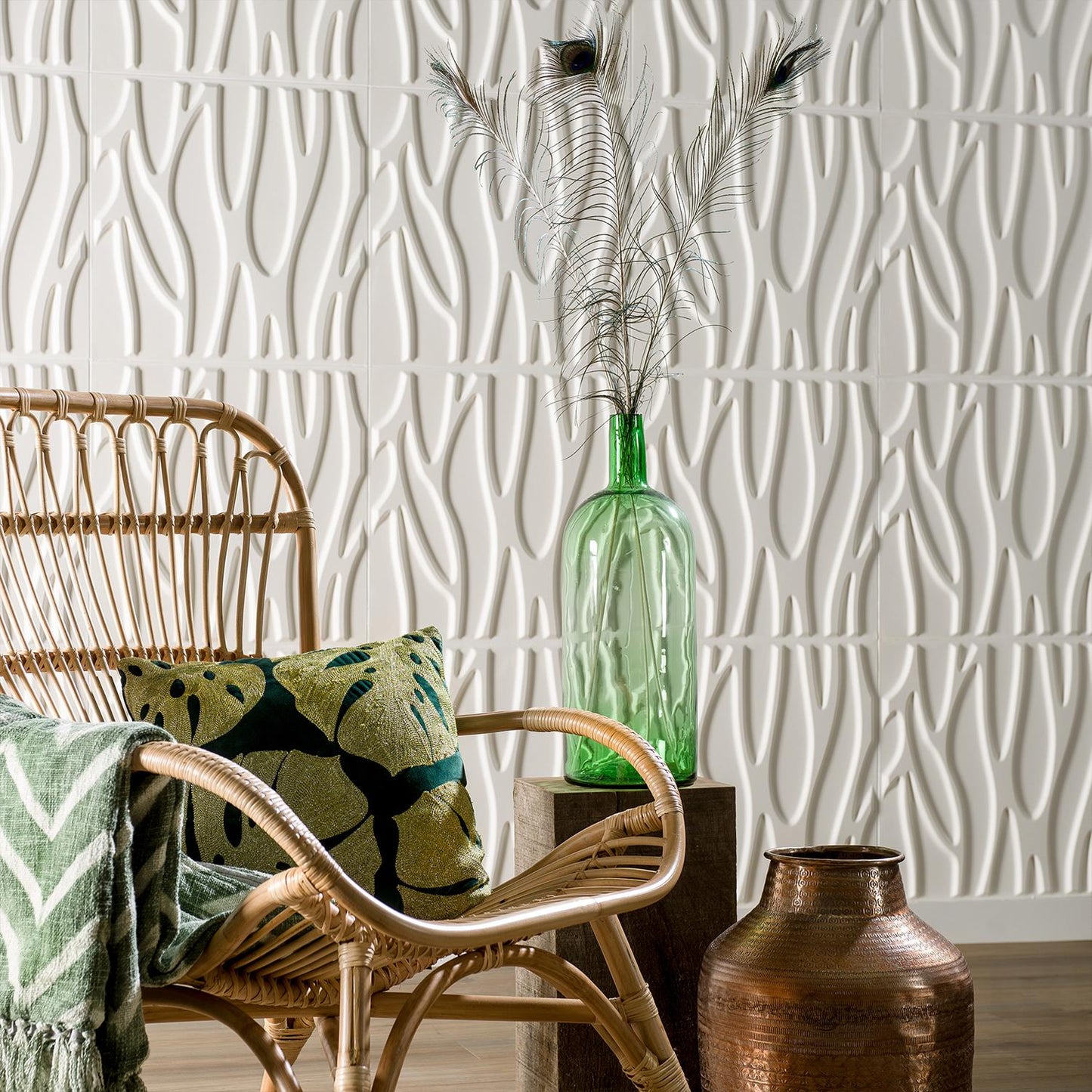 W3DPGAWA30 - Julotte Eco Friendly 3D Wall Panels Decorative Tiles - 50x50 cm - 12 Boards (for 3 sqm2)