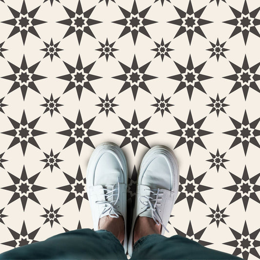 WFS6022 - Alabaster and Pebble Granada Heritage Tiles Floor Stickers 120cm x 60 cm