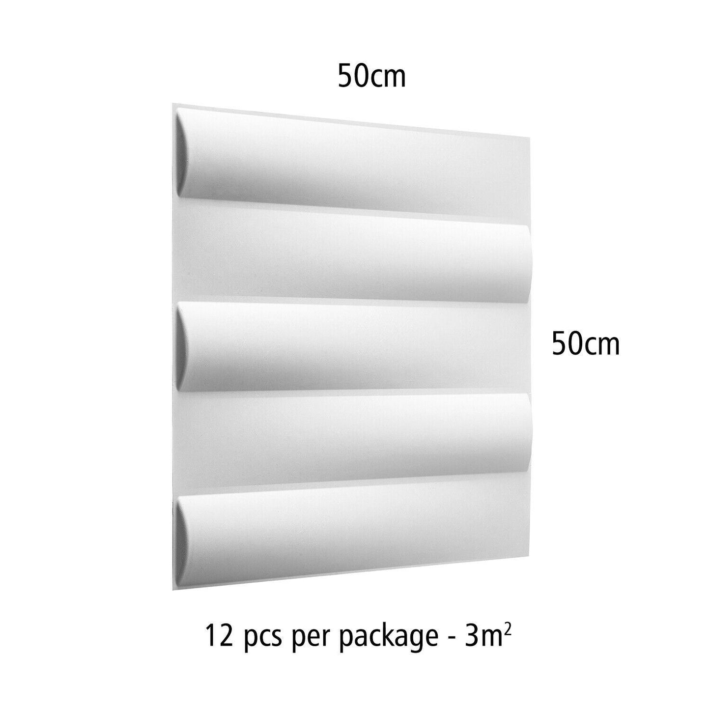 W3DP0016 - GA-WA23 Jayden Eco Friendly 3D Wall Panels Decorative Tiles - 50x50 cm - 12 Boards (for 3 sqm2)