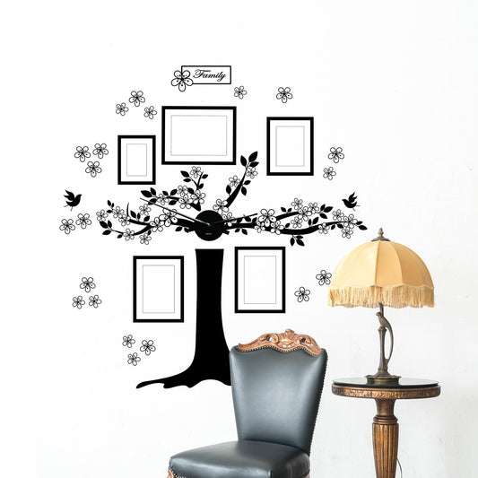 WC2111 - COM - WS9021 + WC2050 - Photo Frame Birdcage Wall Clock