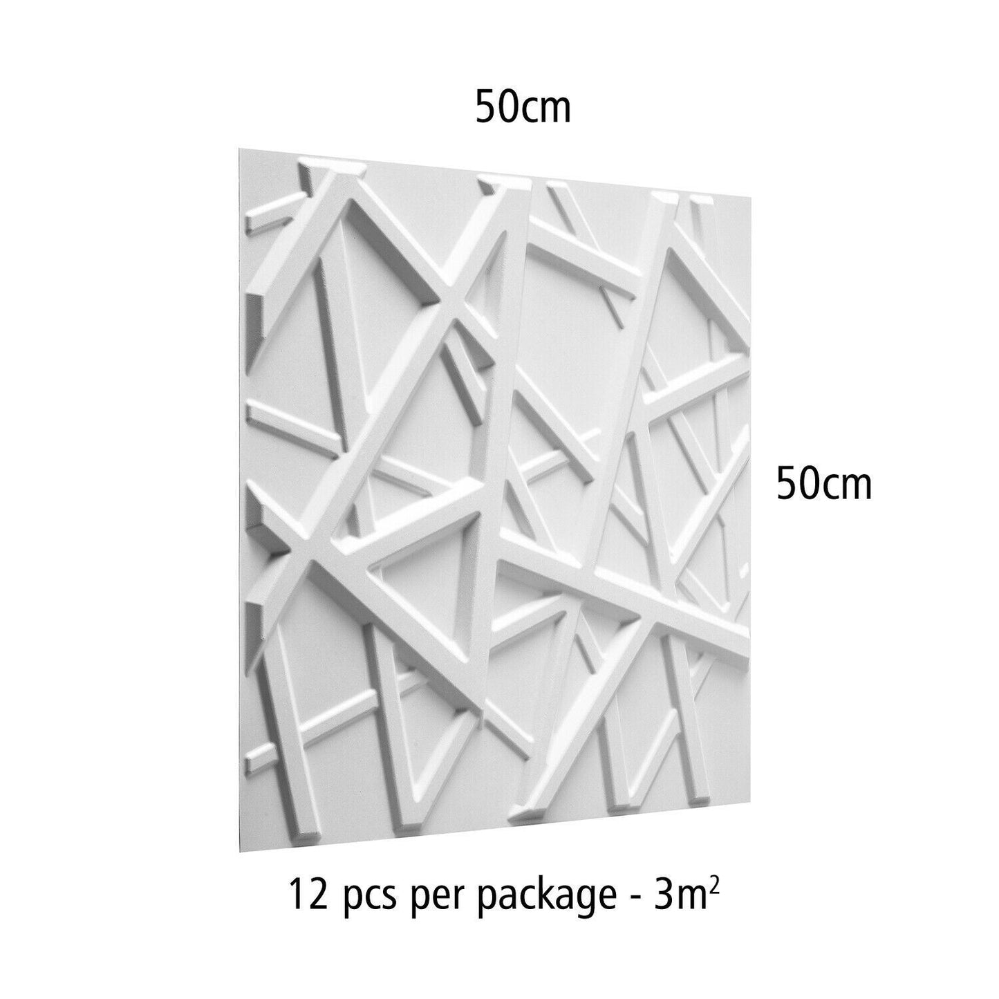 W3DP0018 - GA-WA26 Olivia Eco Friendly 3D Wall Panels Decorative Tiles - 50x50 cm - 12 Boards (for 3 sqm2)