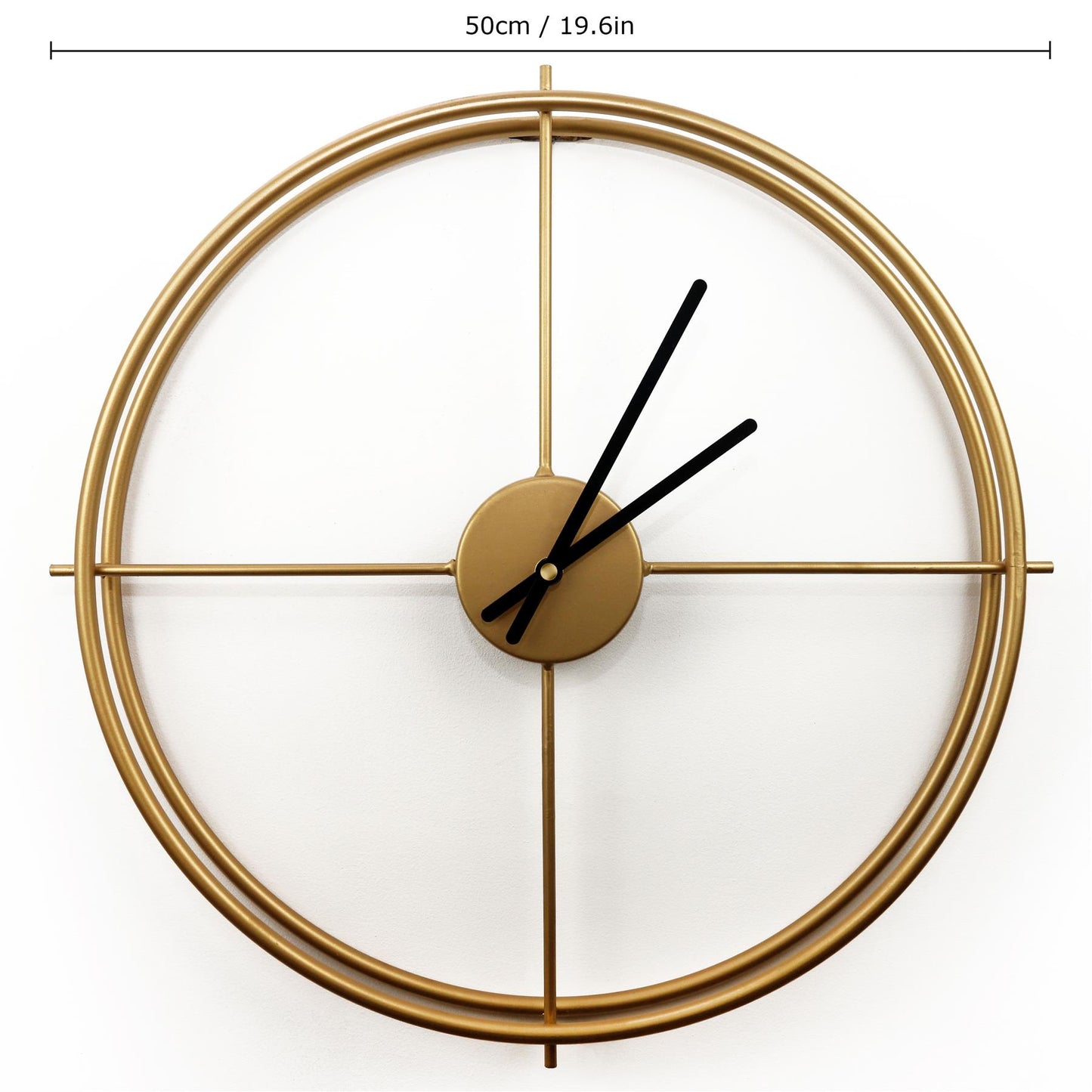 WC2137 - Gold Larry's Minimalist Iron Wall Clock - 50 cm / 19.7 in