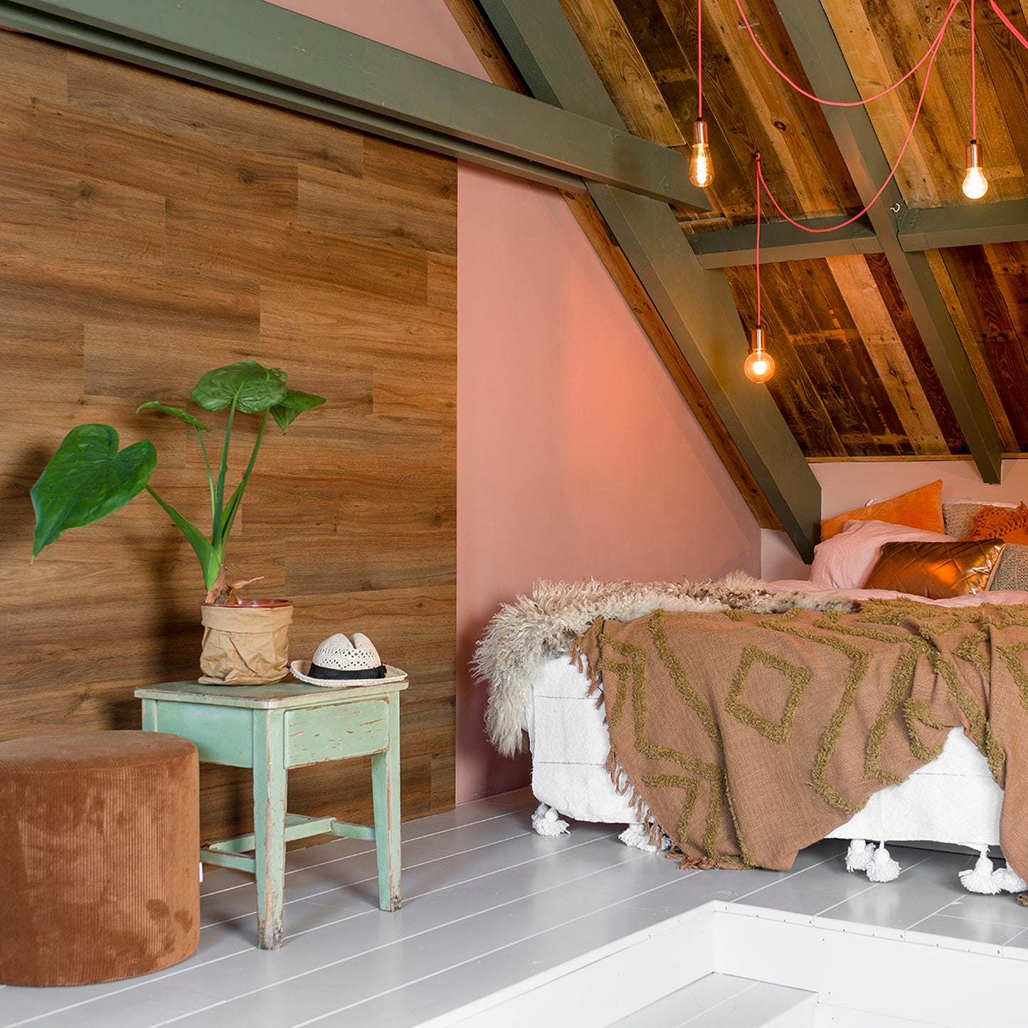 W3DP0028 - GL-WA28 - Saddle Brown Wood Look Planks Natural Oak