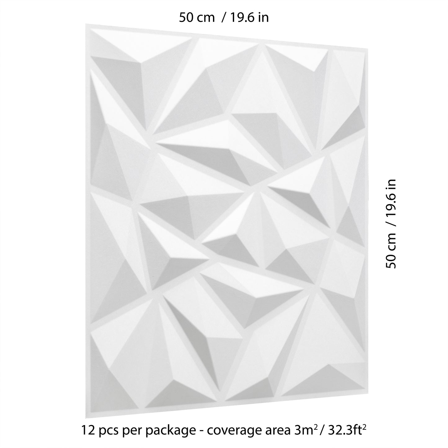 W3DPGAWA27 - Puck Eco Friendly 3D Wall Panels Decorative Tiles - 50x50 cm - 12 Boards (for 3 sqm2)