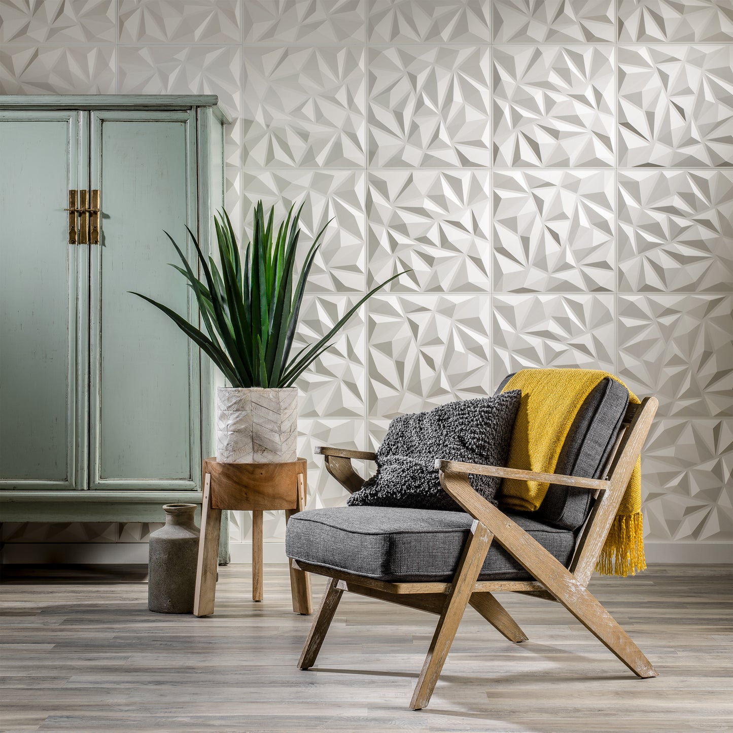 W3DPGAWA27 - Puck Eco Friendly 3D Wall Panels Decorative Tiles - 50x50 cm - 12 Boards (for 3 sqm2)