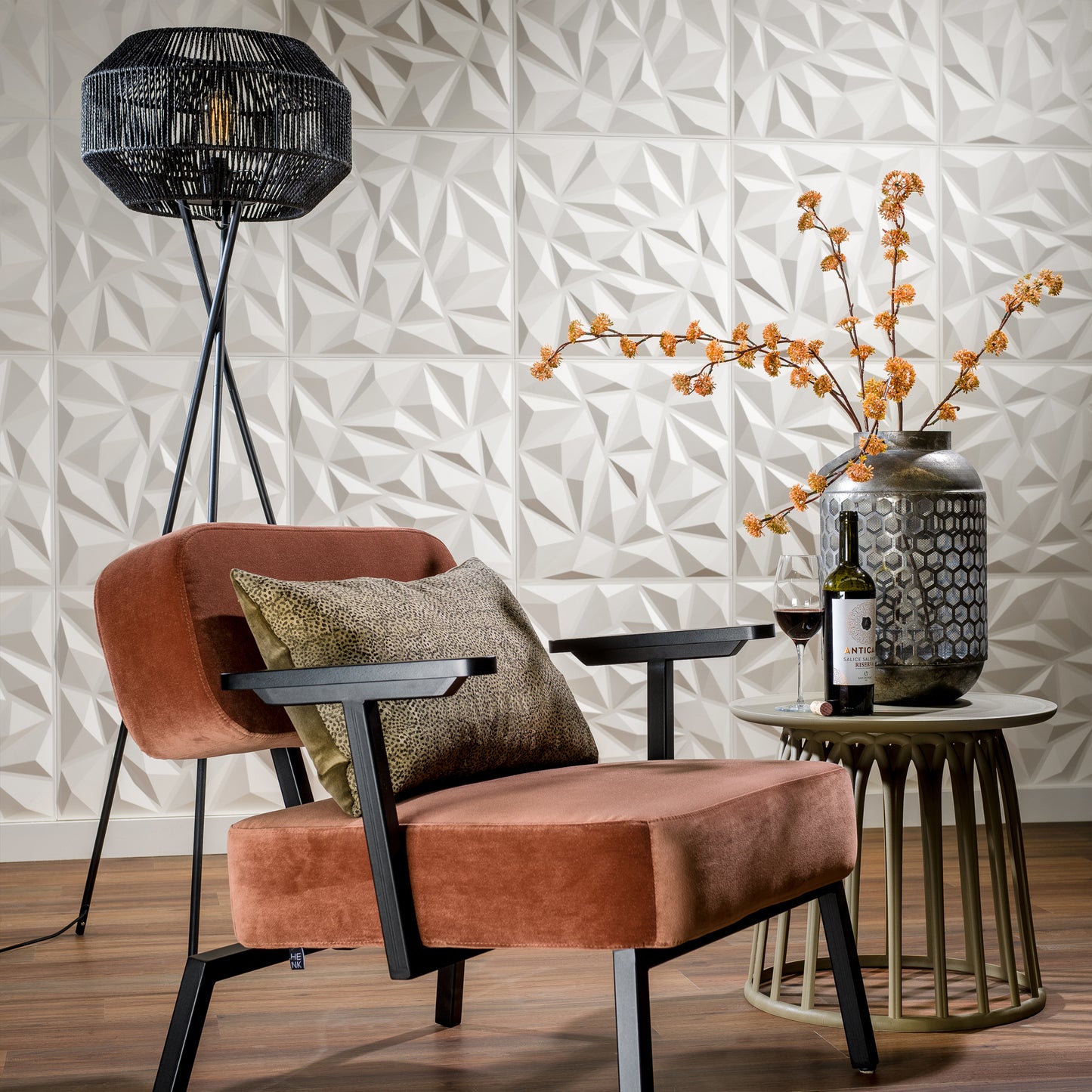 W3DPGAWA27 - Puck Eco Friendly 3D Wall Panels Decorative Tiles - 50x50 cm - 12 Boards (for 3 sqm2)