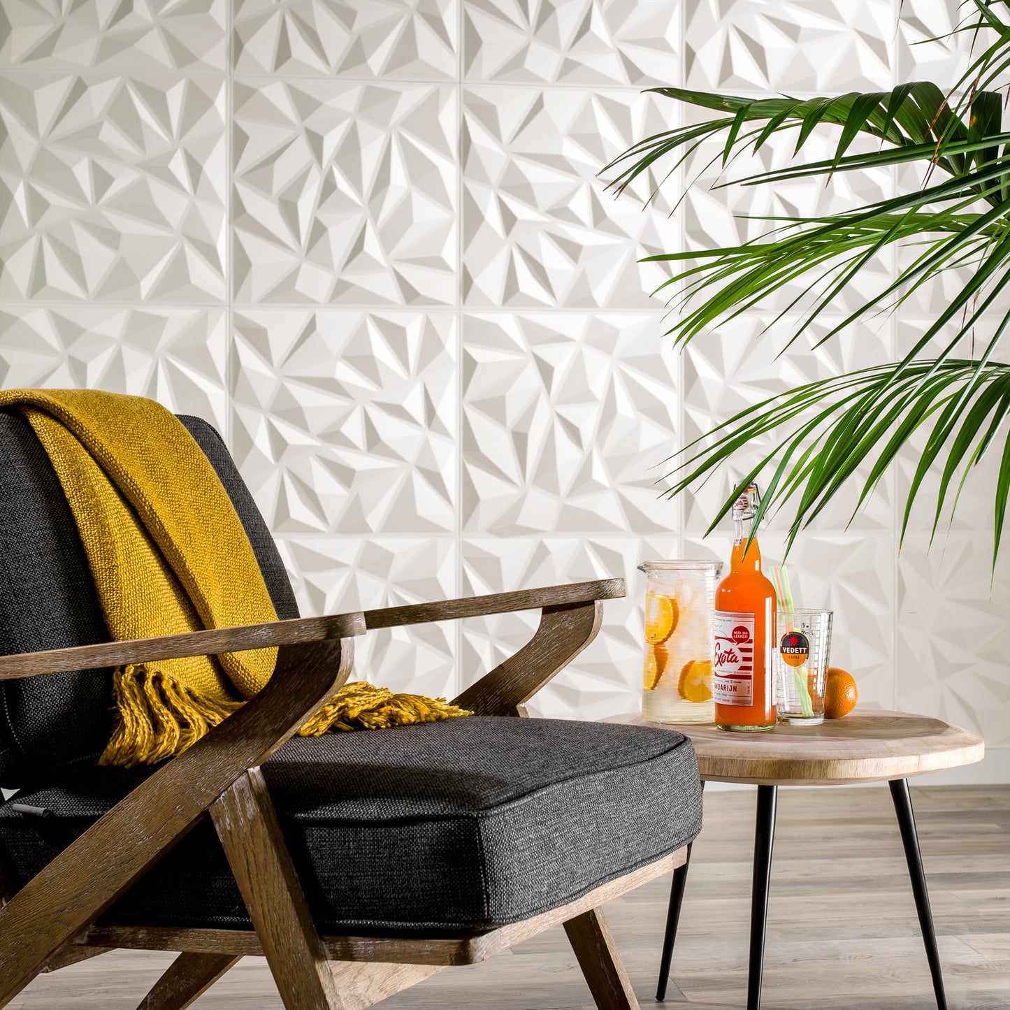 W3DPGAWA27 - Puck Eco Friendly 3D Wall Panels Decorative Tiles - 50x50 cm - 12 Boards (for 3 sqm2)