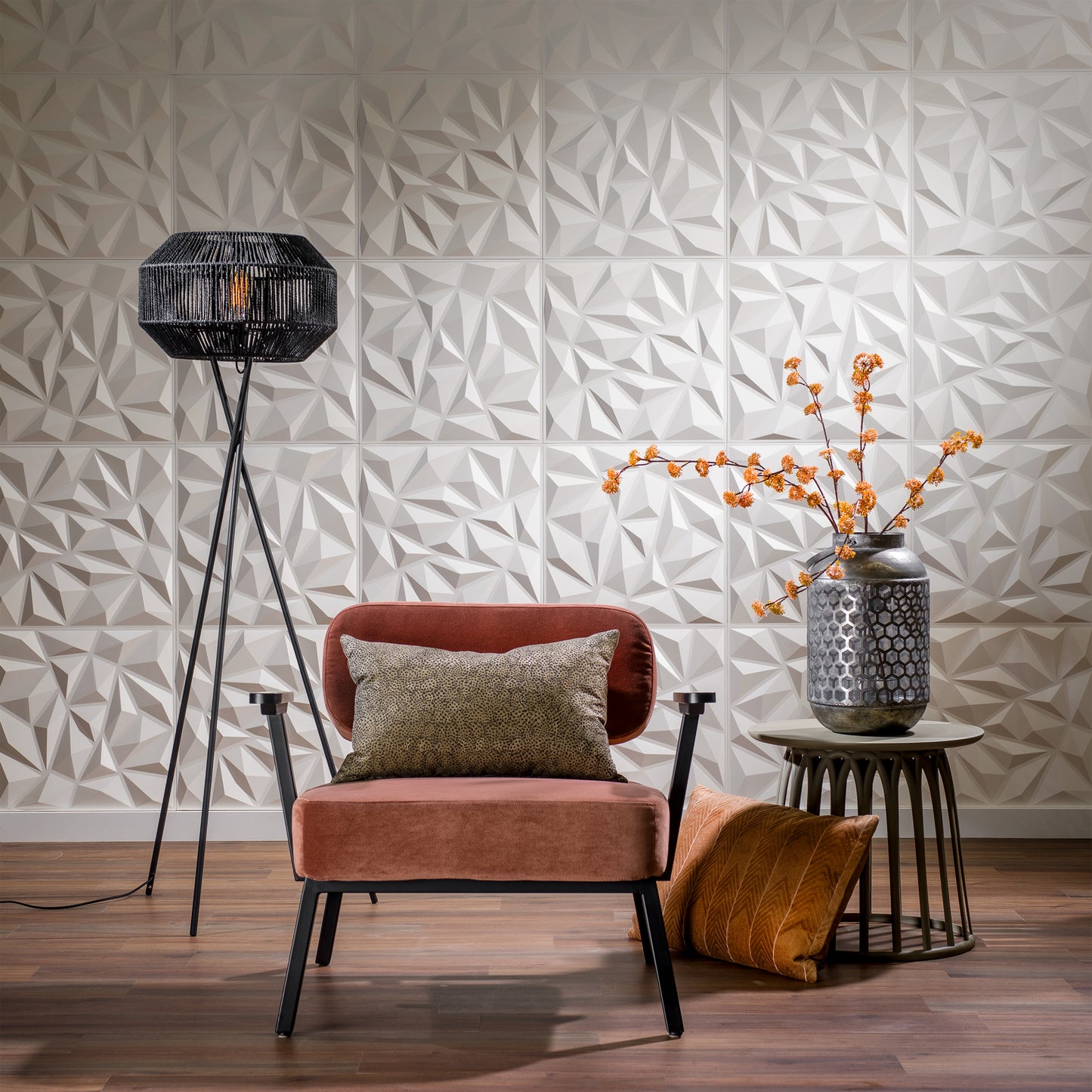 W3DPGAWA27 - Puck Eco Friendly 3D Wall Panels Decorative Tiles - 50x50 cm - 12 Boards (for 3 sqm2)