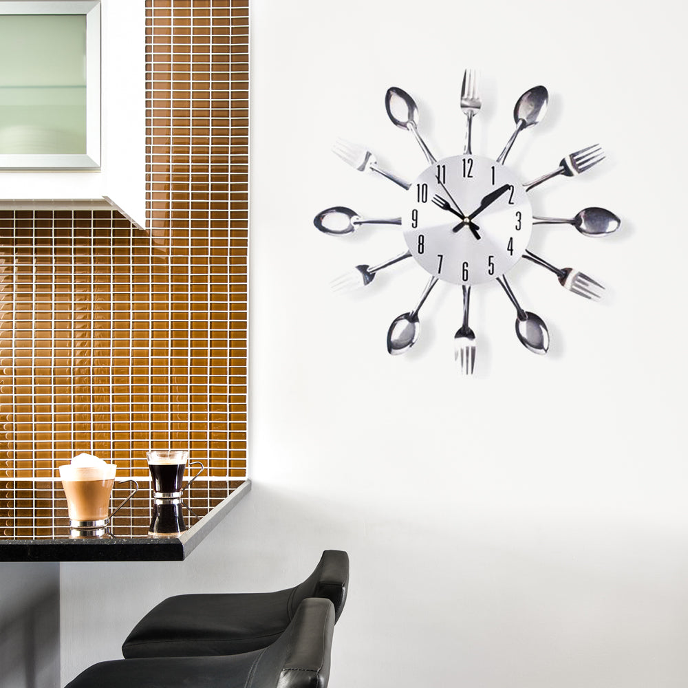 WC2045CU - Silver Cutlery Clock