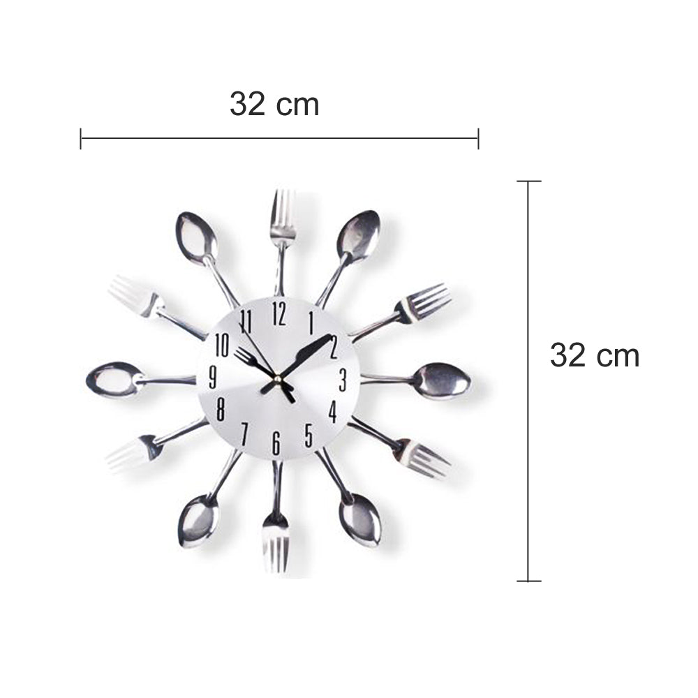 WC2045CU - Silver Cutlery Clock