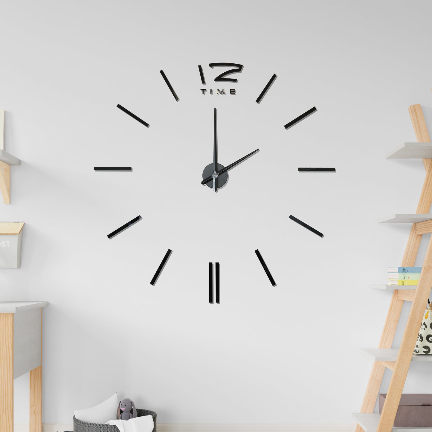 WC2046 - Black 3D Giant Wall Clock