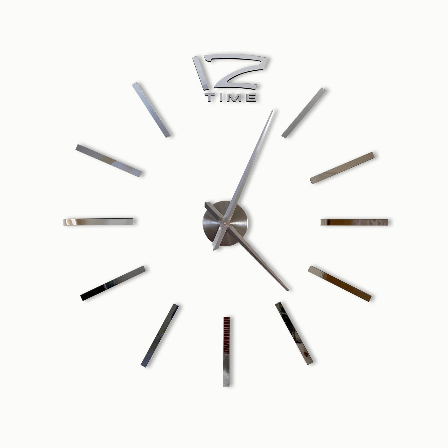 WC2048 - Silver 3D Giant Vinyl Clock