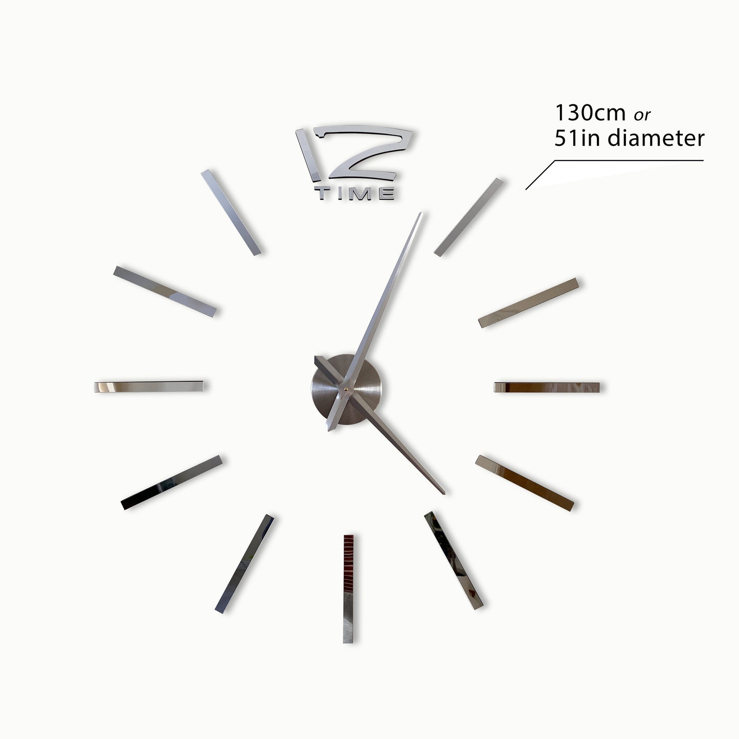 WC2048 - Silver 3D Giant Vinyl Clock
