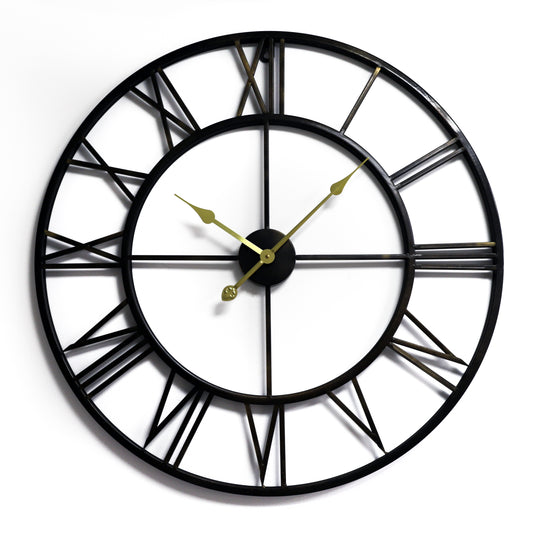 WC2063G Roman No. Iron Wall Clock Gold Hands - 76 cm / 30 in