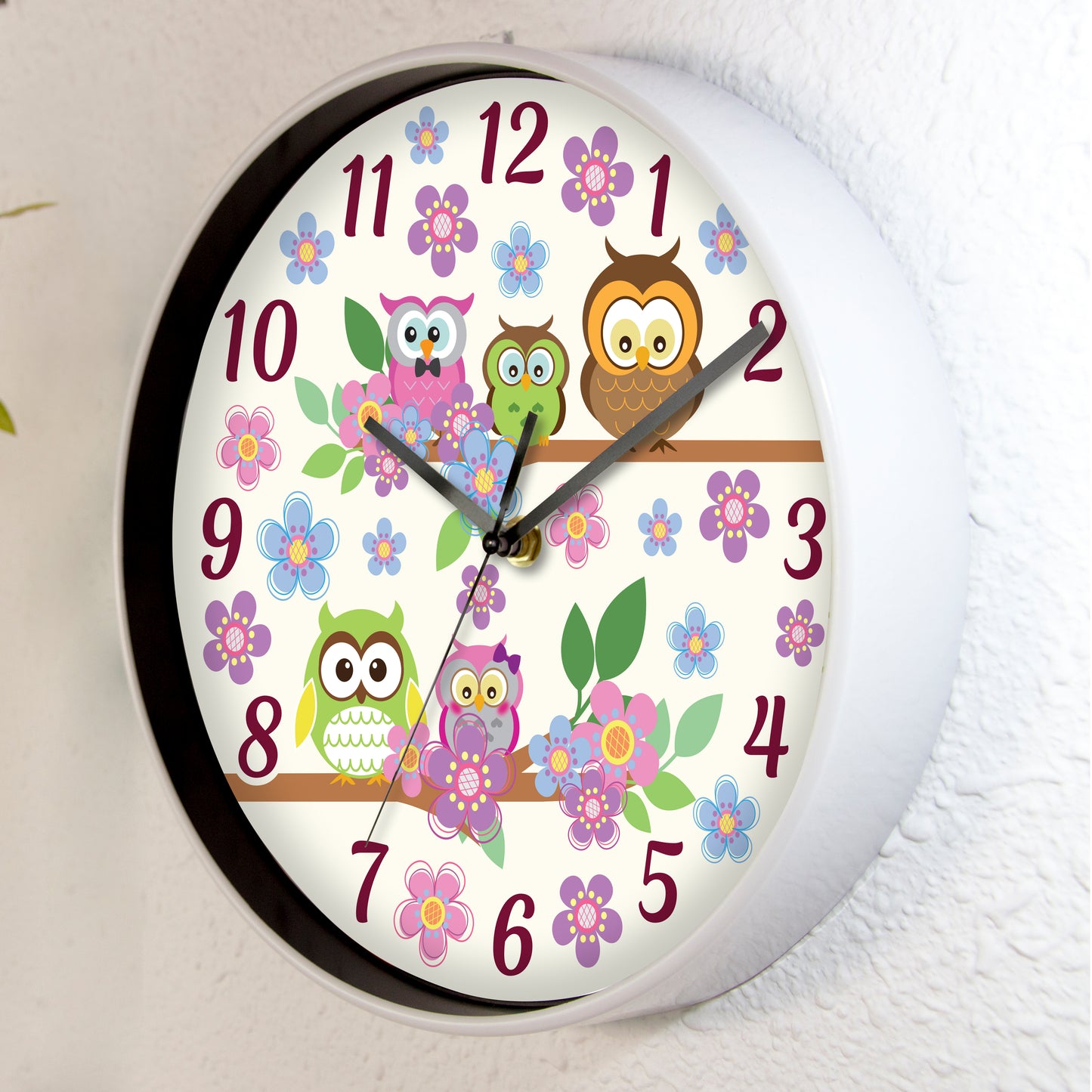 WC2081 - Curious Owls Children Clock - 25 cm / 9.8 in