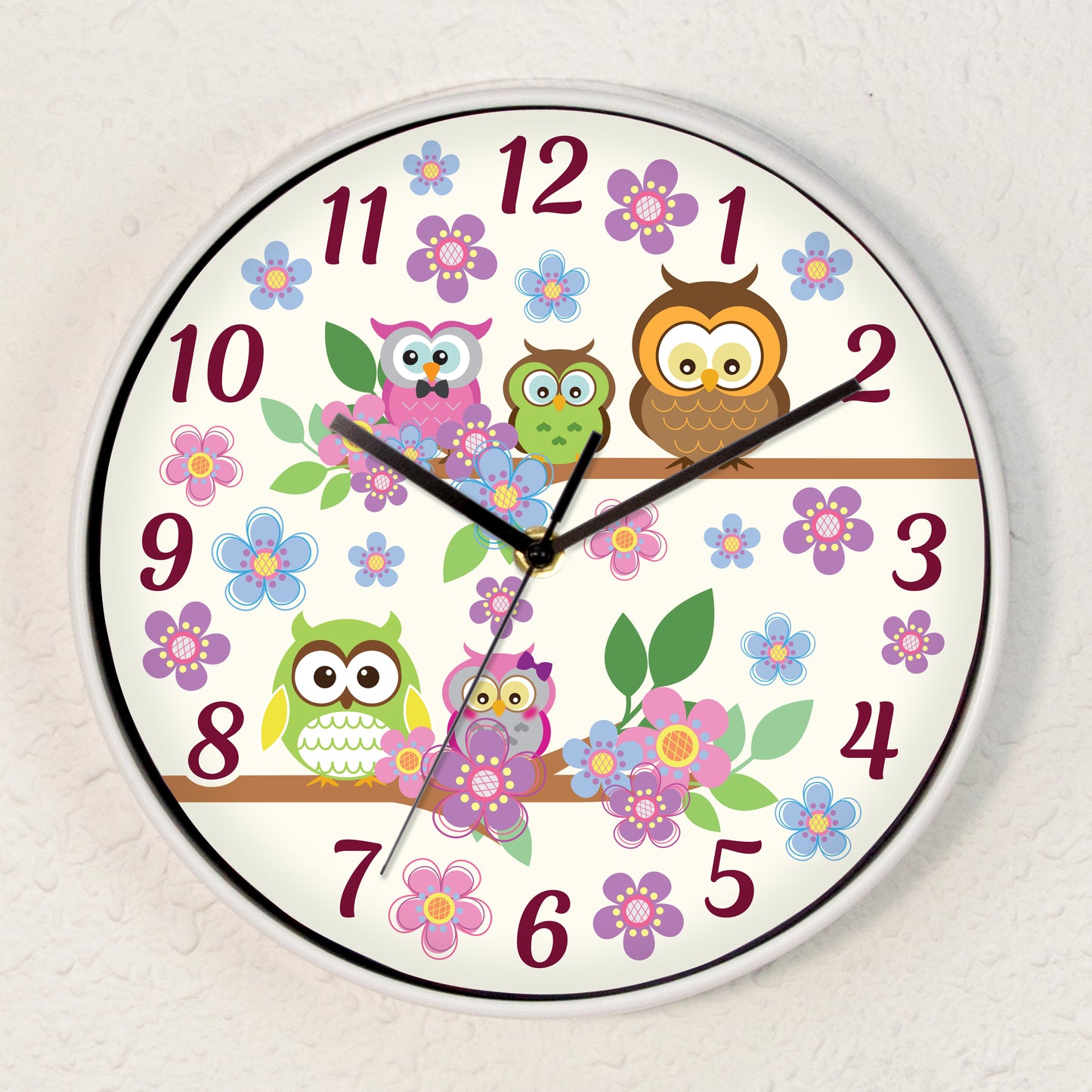 WC2081 - Curious Owls Children Clock - 25 cm / 9.8 in