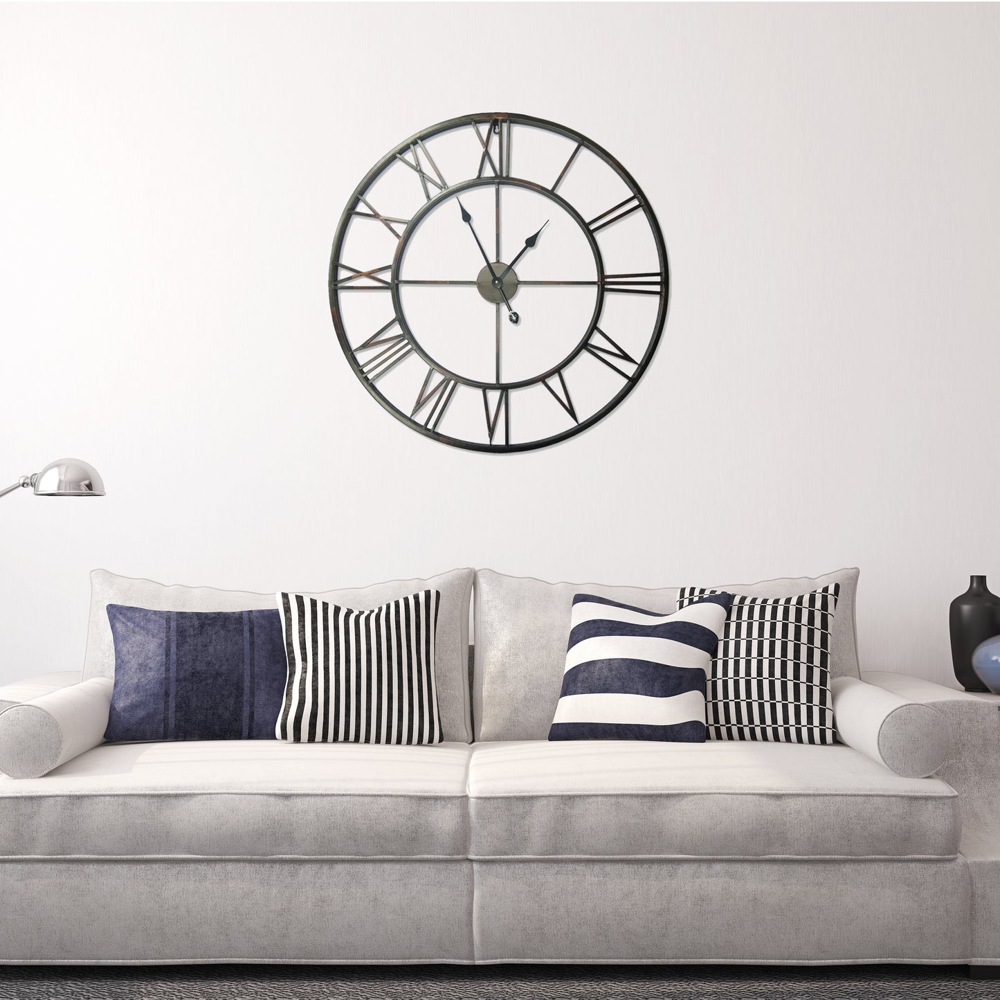 WC2083 - Roman No. Iron Wall Clock - 56 cm / 22 in