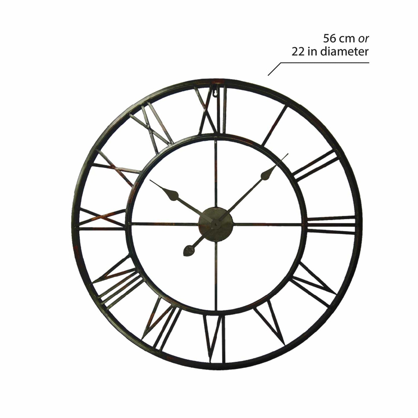 WC2083 - Roman No. Iron Wall Clock - 56 cm / 22 in