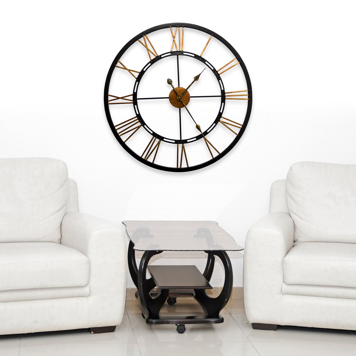 WC2085 - Greenwich Roman Iron Clock - 70 cm / 27.5 in