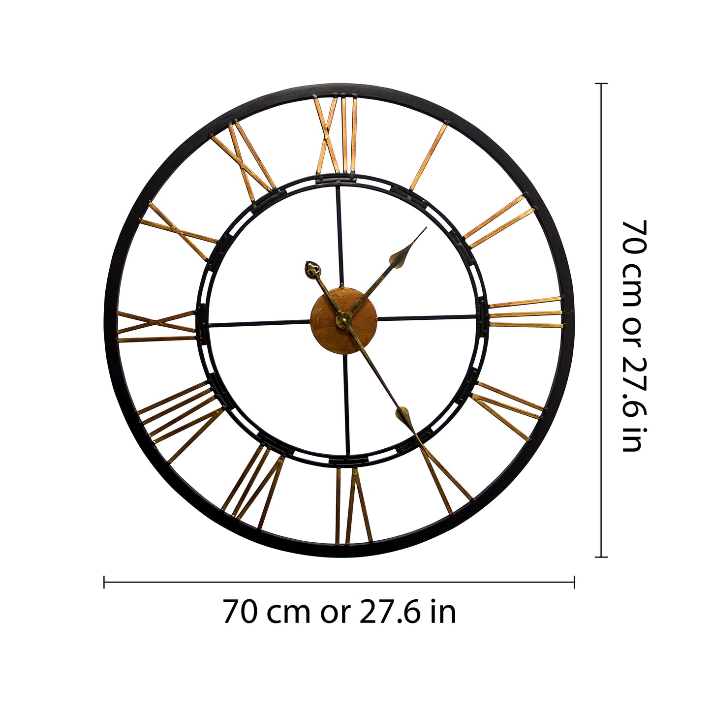 WC2085 - Greenwich Roman Iron Clock - 70 cm / 27.5 in