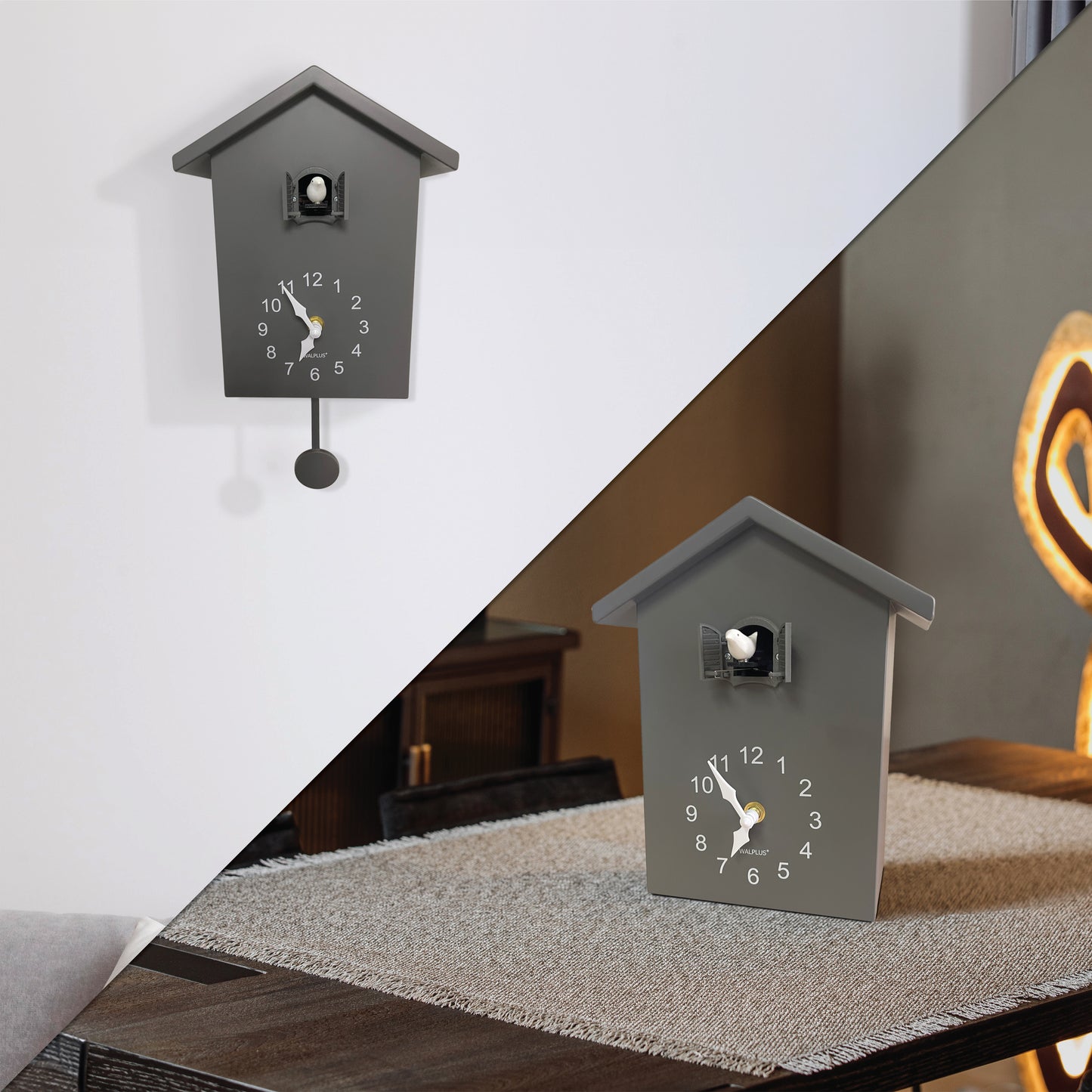 WC2139 - Grey Minimalist Cuckoo Clock