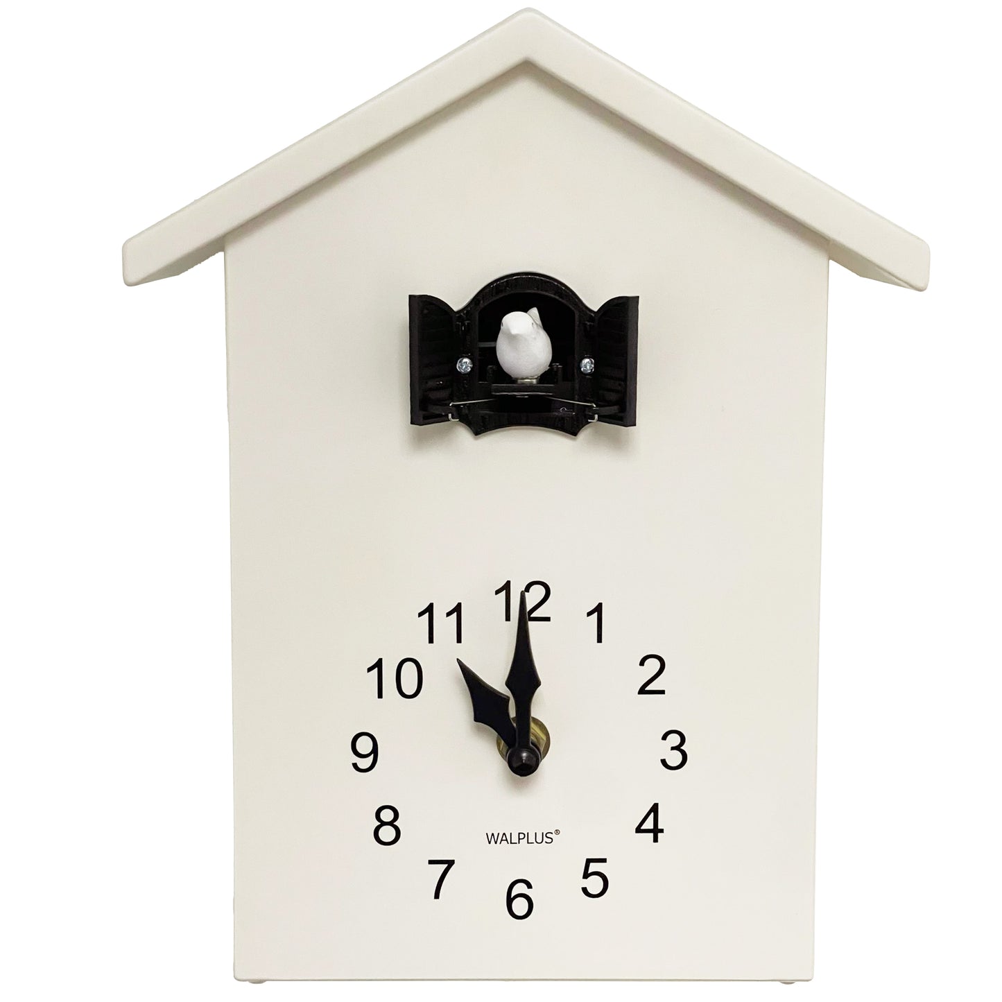 WC2088 - White Cuckoo Clock - Black Window