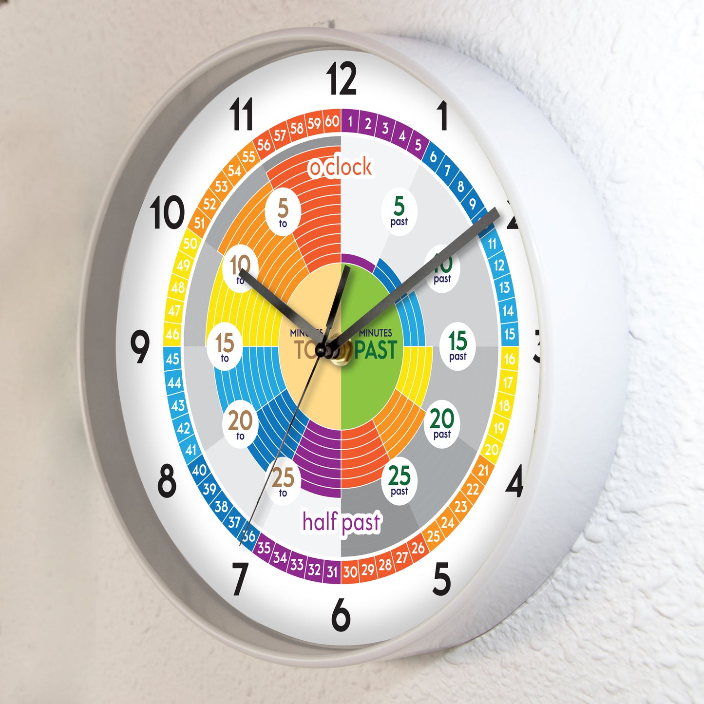 WC2094 - Tell the time Children Clock - 25 cm / 9.8 in
