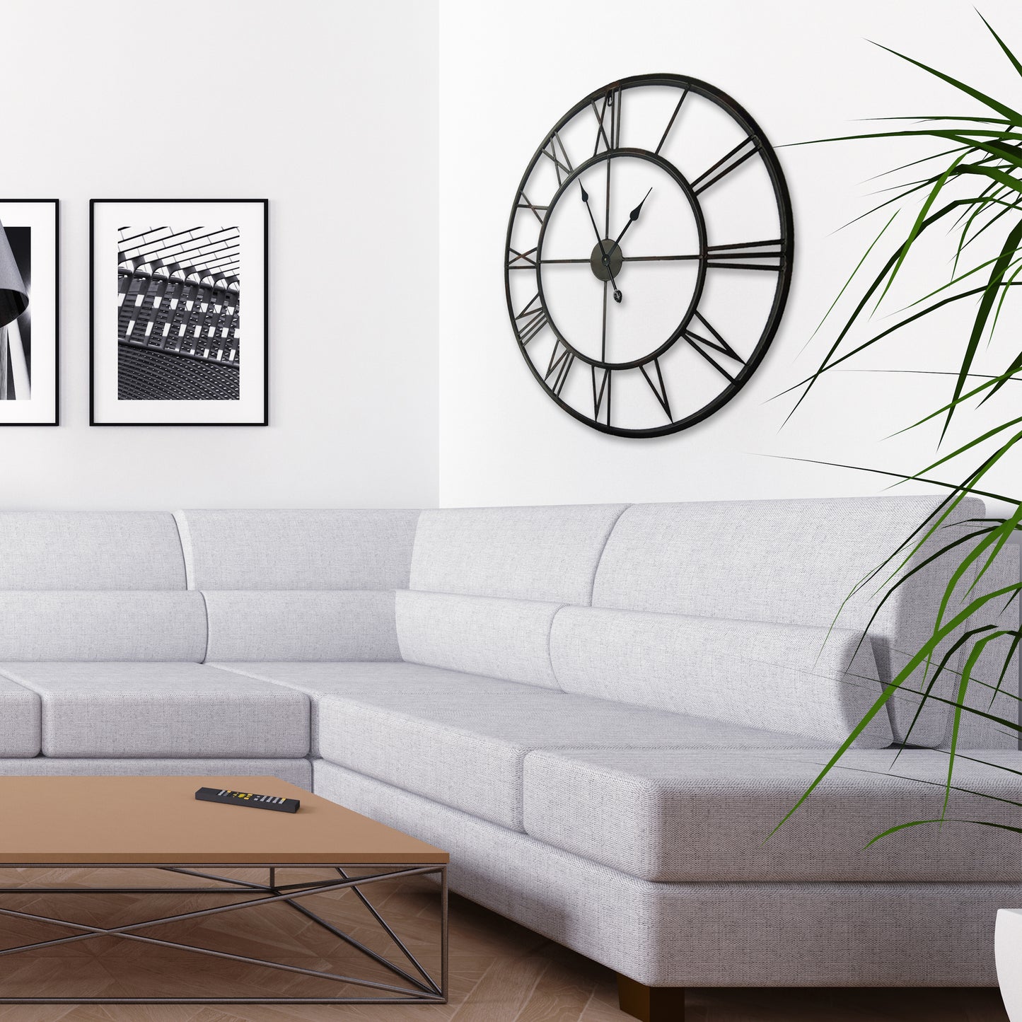 WC2136 - Giant Vintage Iron Clock - 97 cm / 38 in