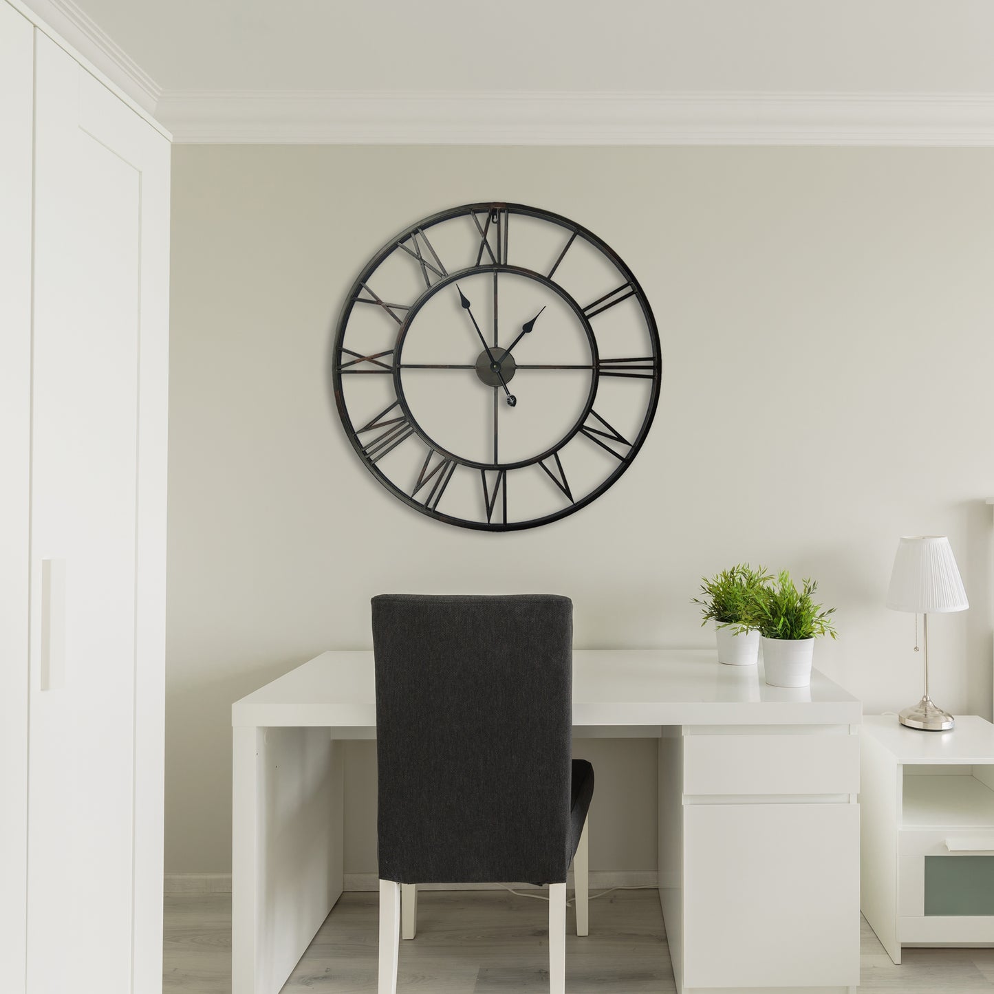 WC2136 - Giant Vintage Iron Clock - 97 cm / 38 in