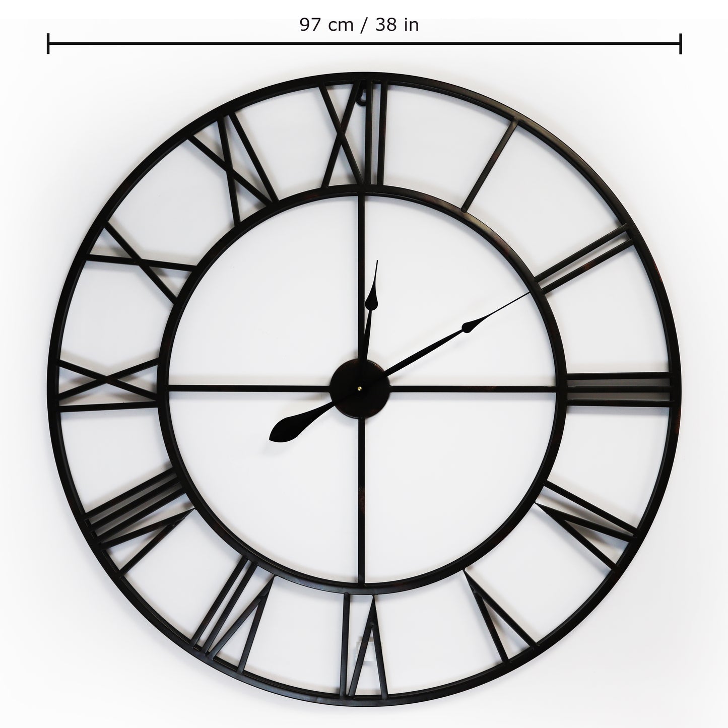 WC2136 - Giant Vintage Iron Clock - 97 cm / 38 in