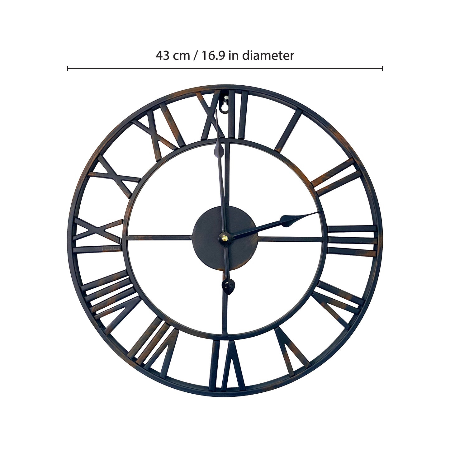 WC2147 - Vintage Rustic Roman Iron Wall Clock - 43 cm / 17 in