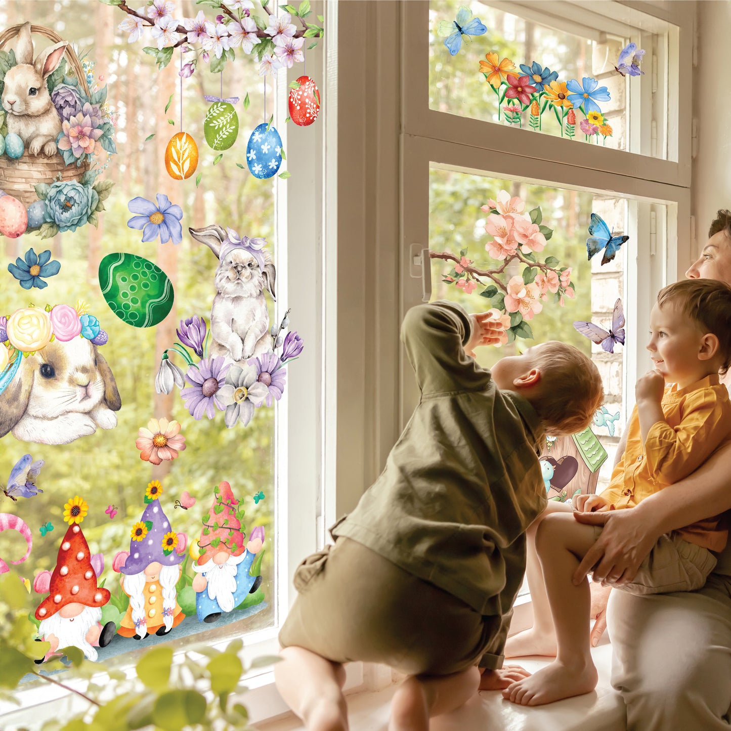 WSW6020 - Easter Bunny Watercolour Window Clings